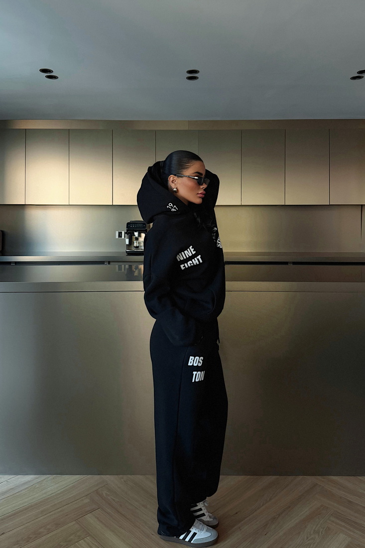 Siyah Darcey Eşofman Takım ATE-3716 - EYYO