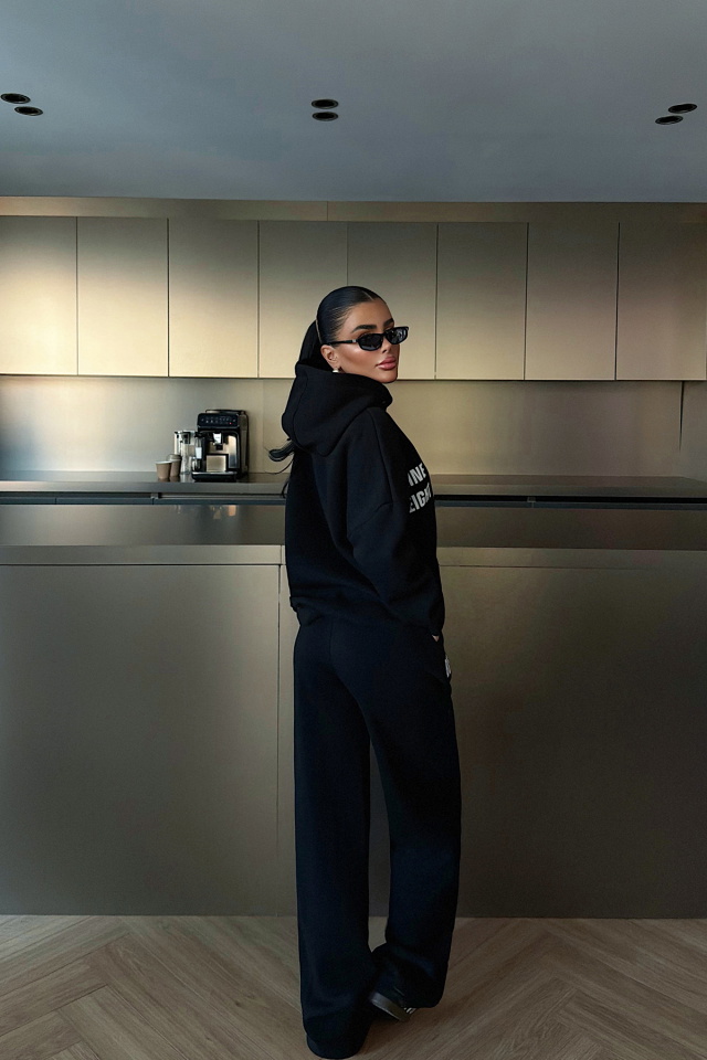 Siyah Darcey Eşofman Takım ATE-3716 - 4