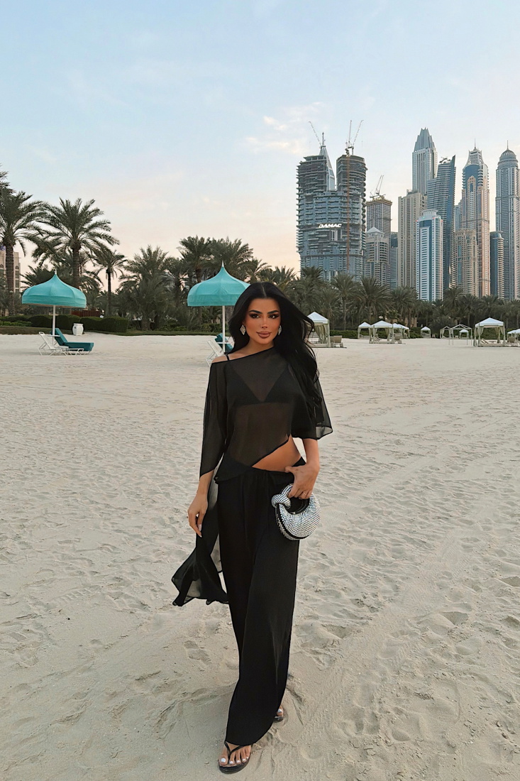 Mariah şifon transparan bluz ATE-4887 - EYYO