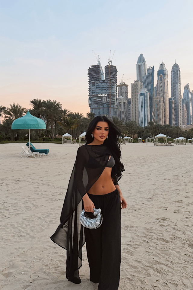 Mariah şifon transparan bluz ATE-4887 - 2