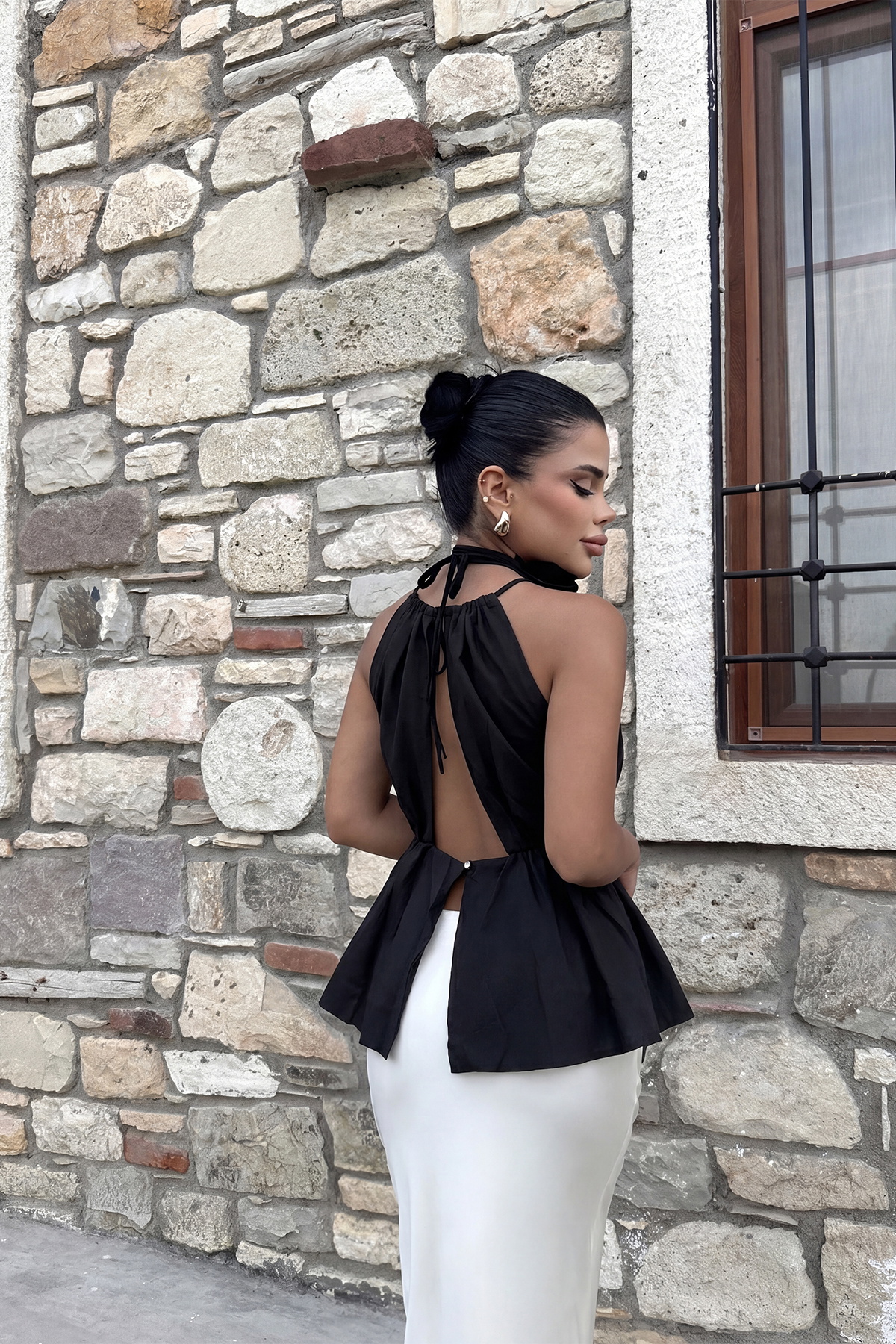 Siyah Smock Bluz - 3