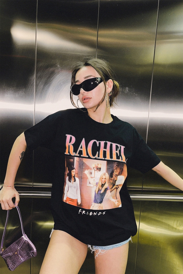 Siyah Rachel Baskılı Tişört ATE4640 - 6