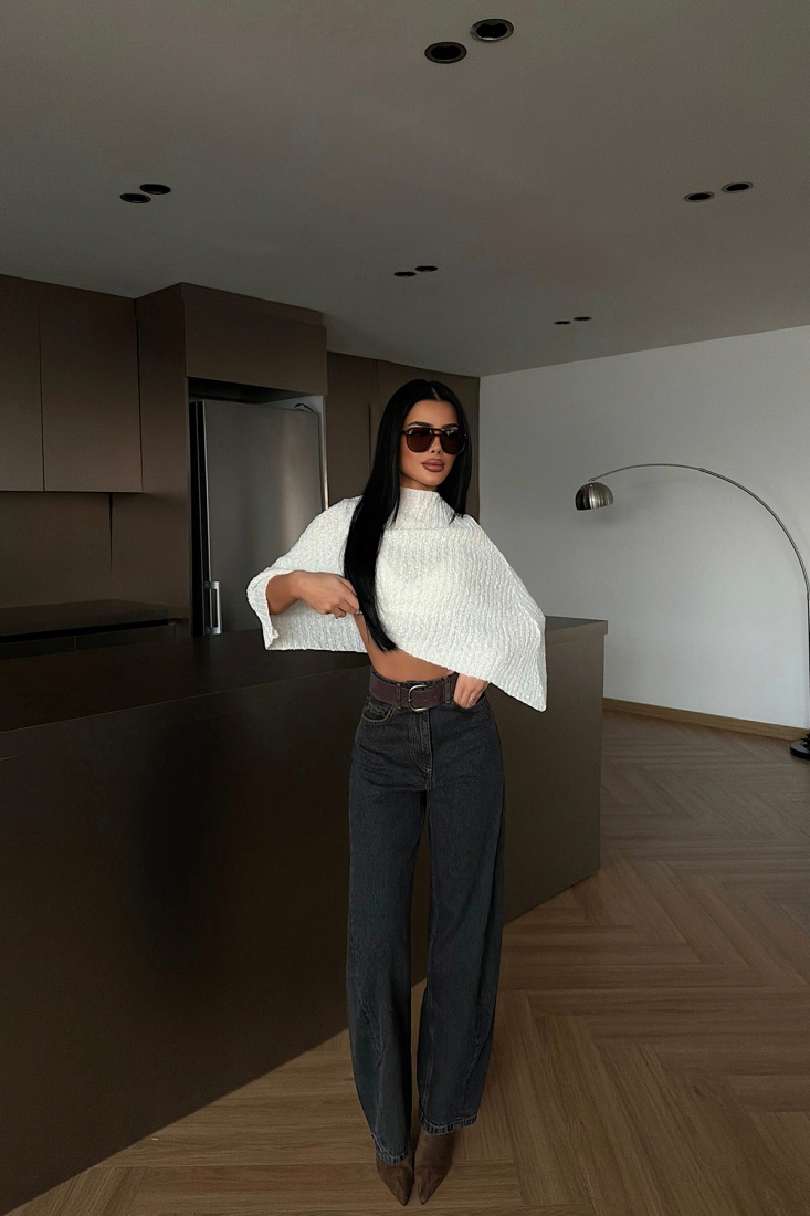 Siyah Relax Fit Jean Pantolon ATE-4679 - EYYO