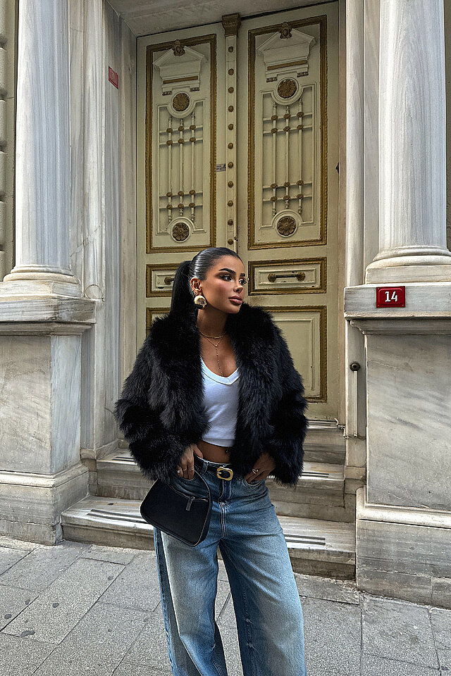 Siyah Rufina Kürk