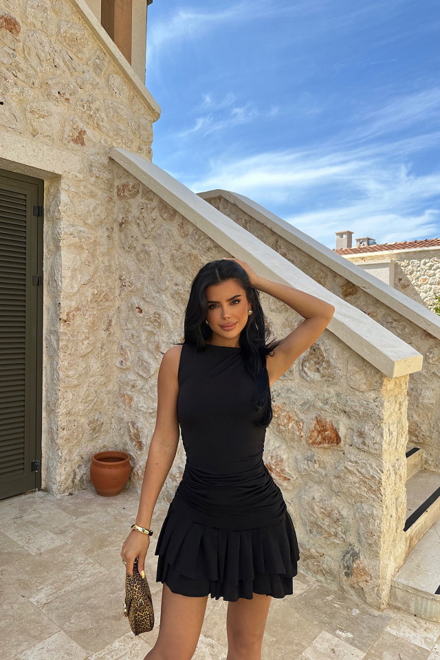 Siyah JACİE MİNİ ELBİSE ATE-0966 