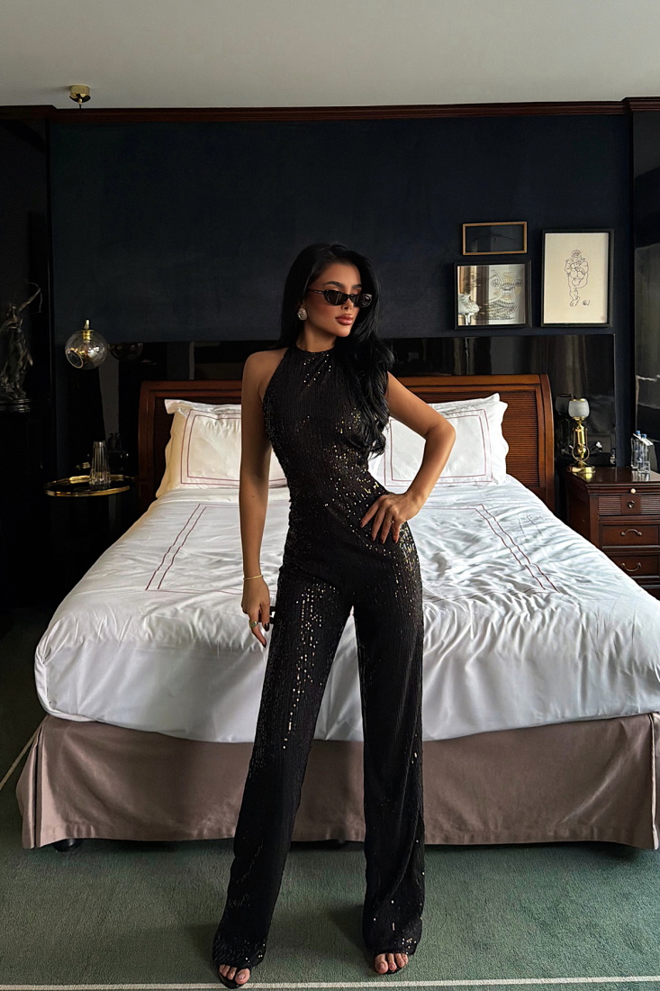 Siyah Wyana Payetli Tulum ATE-3985 - EYYO