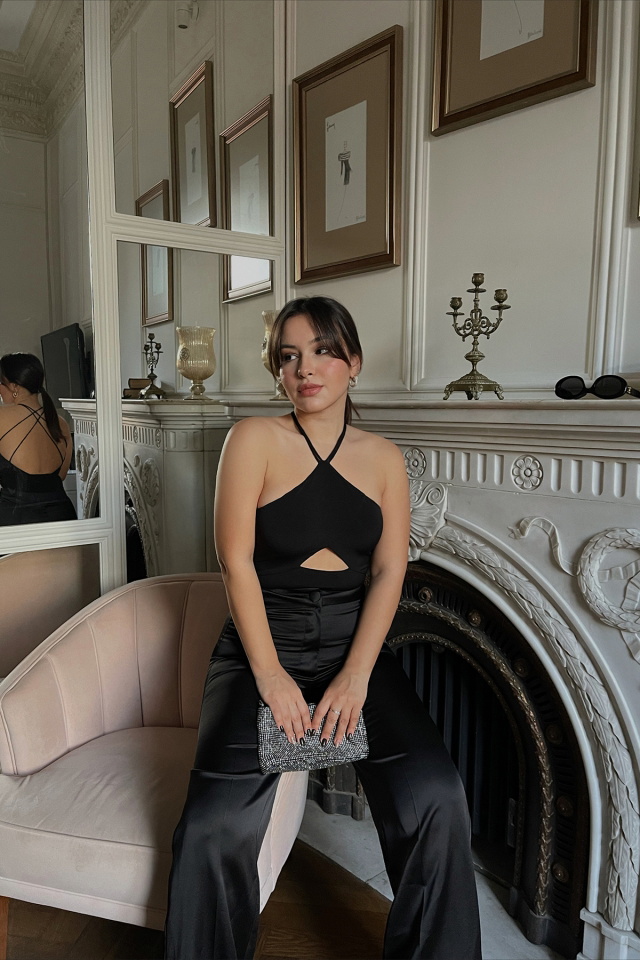 Siyah Sırt Detay Bodysuit ATE3079 - 1