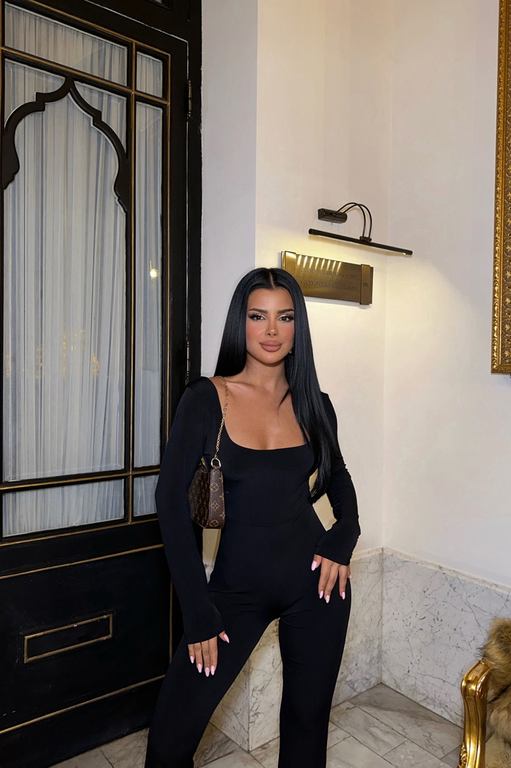 Siyah Sırt Detay Tulum ATE-0291 - EYYO