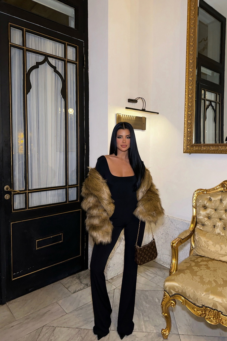 Siyah Sırt Detay Tulum ATE-0291 - EYYO