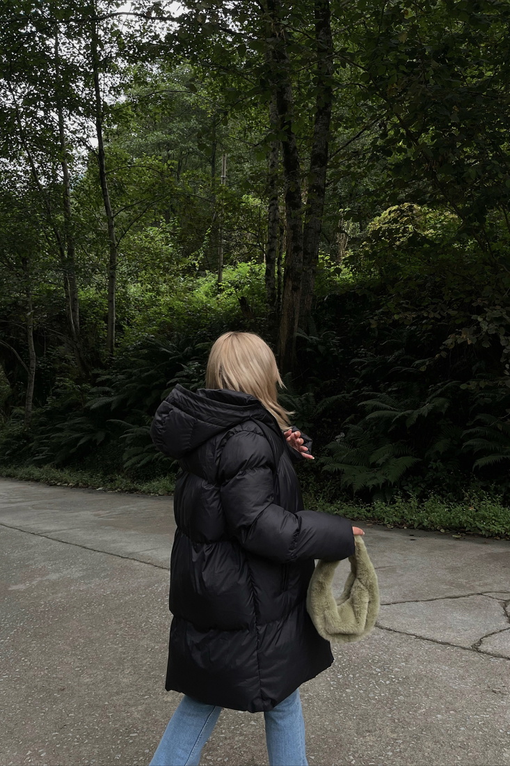 Siyah Şişme Uzun Mont ATE2090 - LEVENT