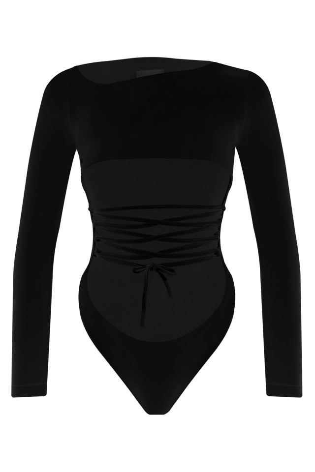 Skyli Siyah  Bodysuit EY594
