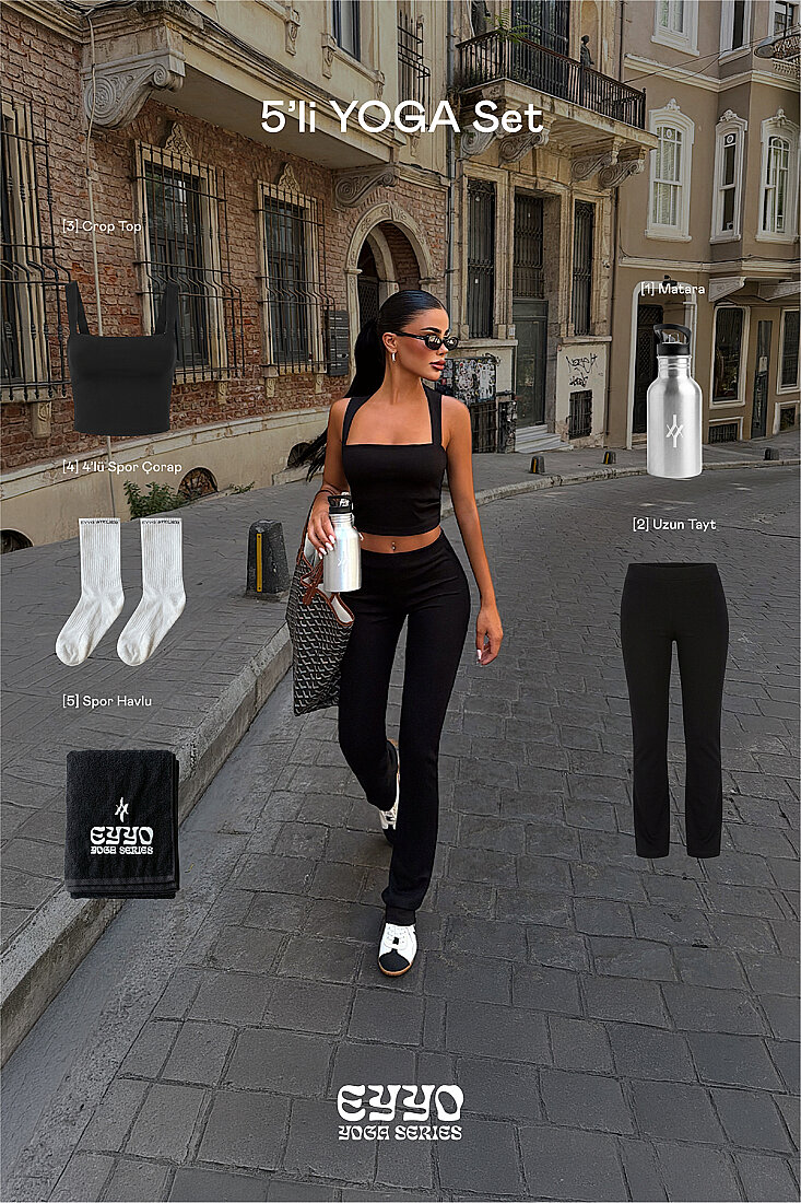 Siyah Solis 5 Li Yoga Set ATE-6223 - EYYO