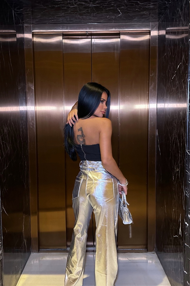 Siyah Straplez Bağlamalı Crop Top