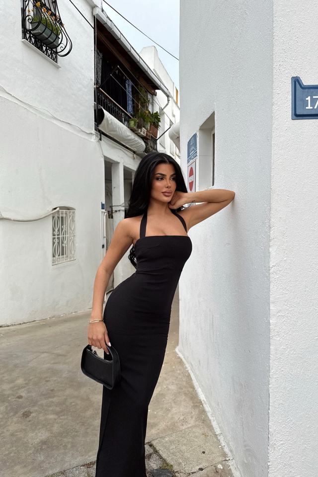 Siyah Elroya Elbise ATE-2509 - 1