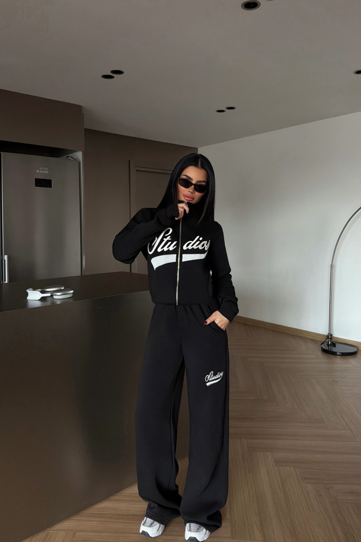 Siyah Studioy Eşofman Takım ATE-4180 - EYYO