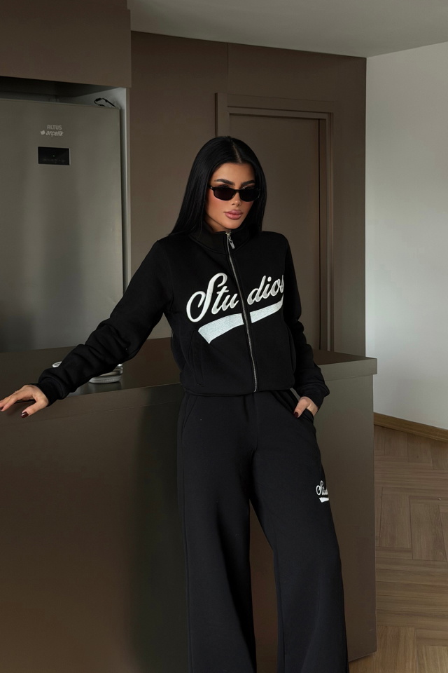 Siyah Studioy Eşofman Takım ATE-4180 - 2