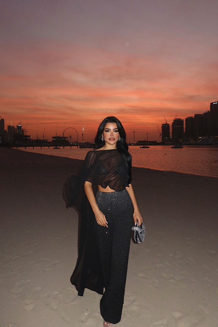 Siyah Shynix Taşlı Pantolon ATE-4659 - EYYO