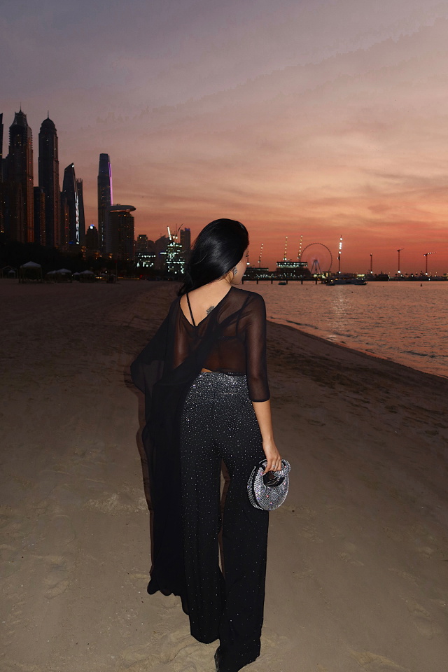 Siyah Shynix Taşlı Pantolon ATE-4659 - 5