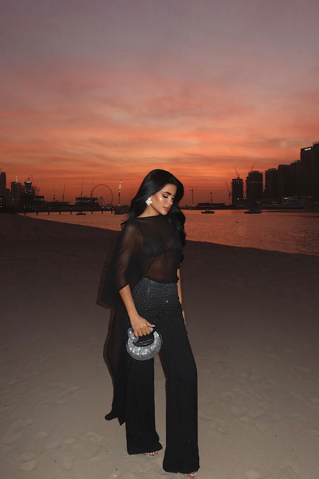 Siyah Shynix Taşlı Pantolon