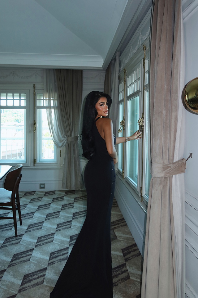Siyah Marisol Uzun Yırtmaçlı Abiye ATE-3275 - 5