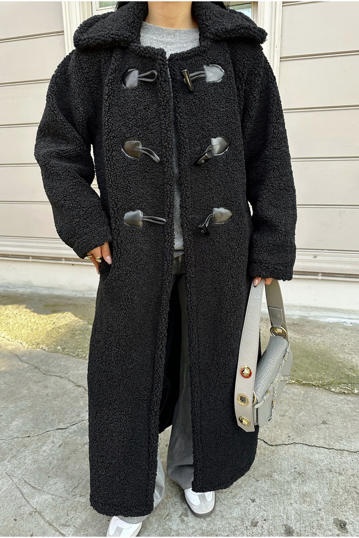 Siyah Teddy Cep Detay Kaban ATE-0550 - BUKLE