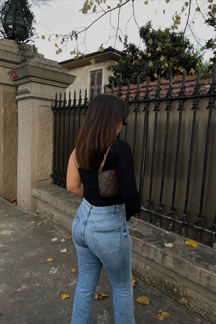 Siyah Tek Kol Bodysuit ATE2917 - EYYO