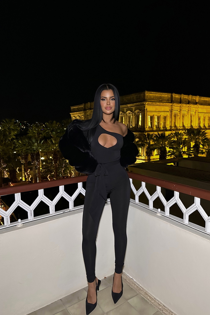 Siyah Tek Kol Tulum ATE8705 - ANGEL