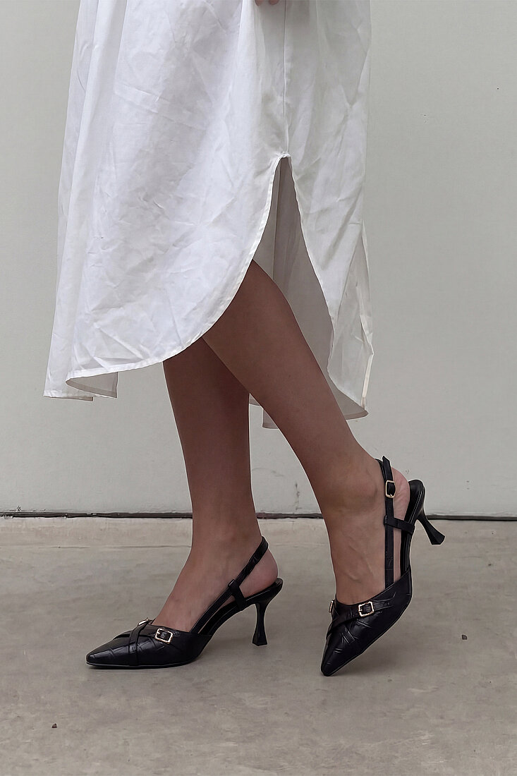 Siyah Kukosa Stiletto ATE-2730 - EYYO