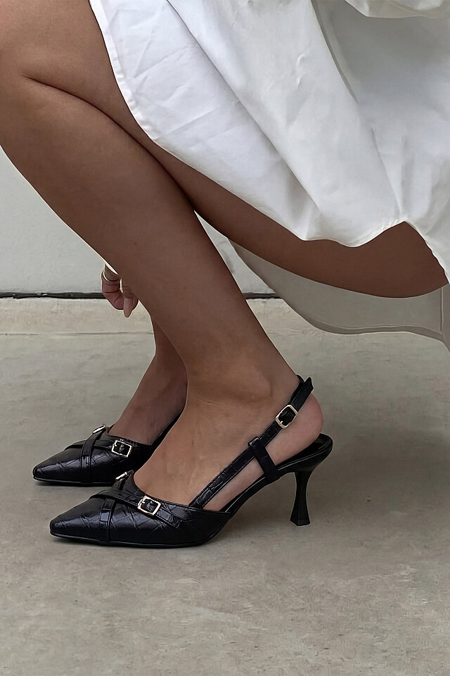 Siyah Kukosa Stiletto ATE-2730 - 2