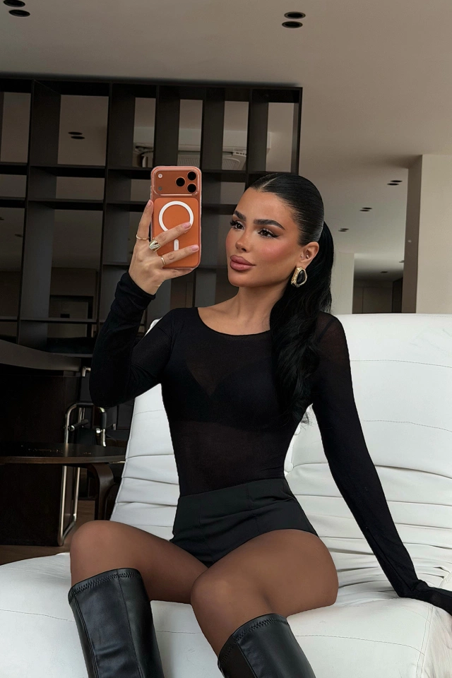 Siyah Intims Transparan Body ATE-4584 - 1