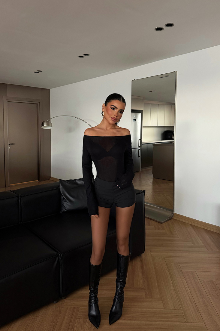 Siyah Intims Transparan Body ATE-4584 - EYYO