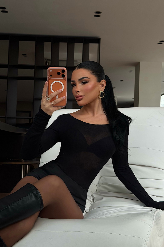 Siyah Intims Transparan Body ATE-4584 - 3