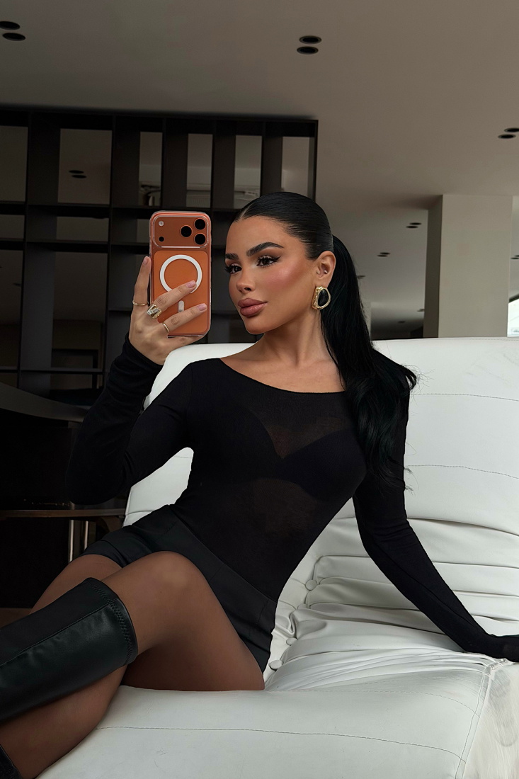 Siyah Intims transparan body ATE-4584 - EYYO