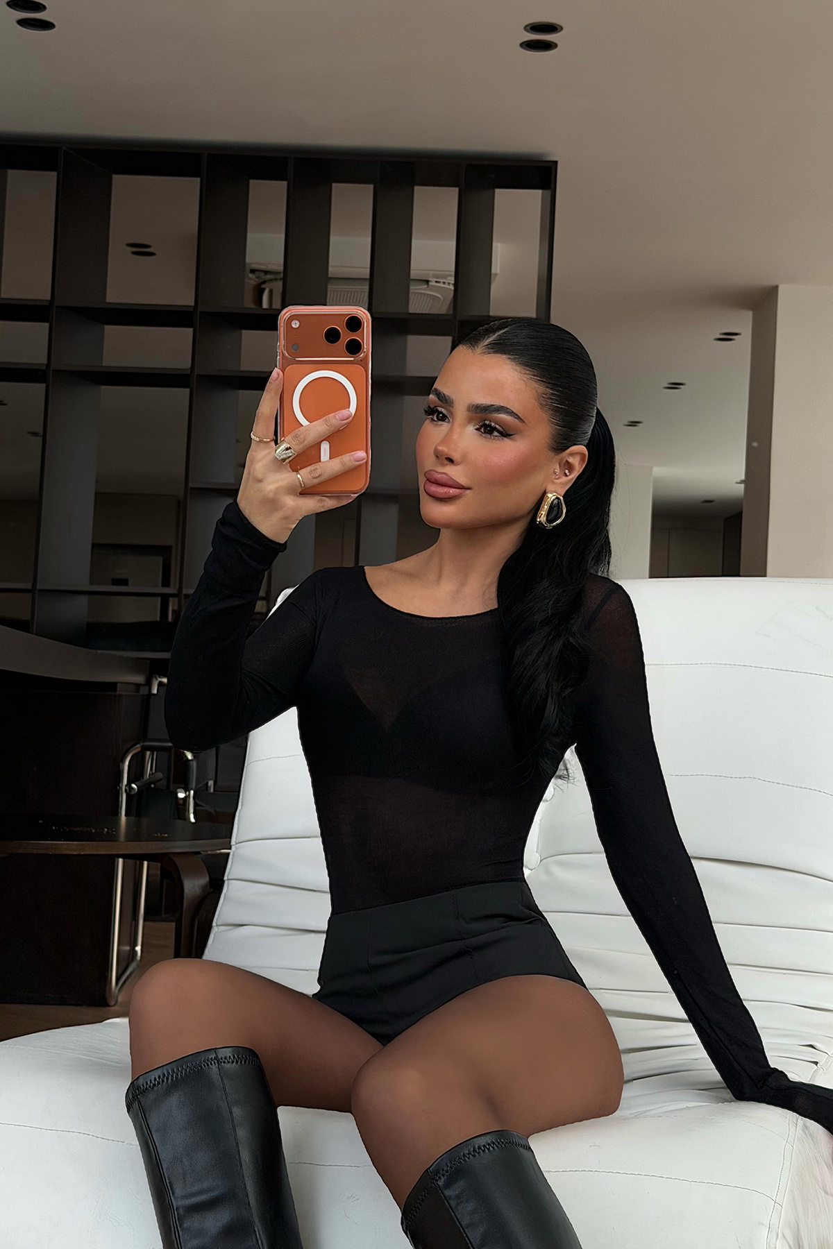 Siyah Intims Transparan Body - 1