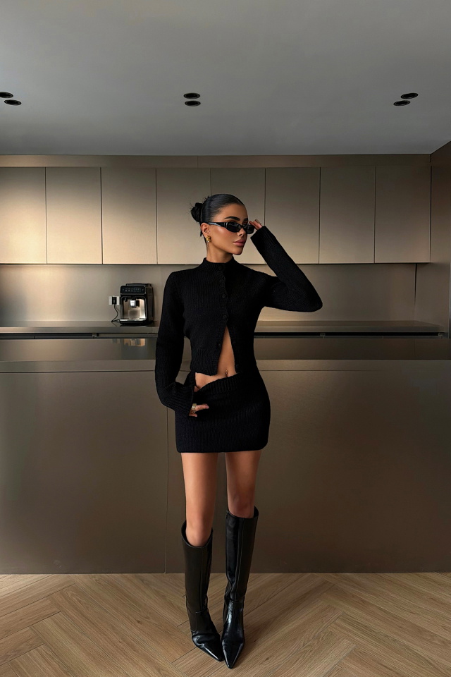 Siyah Adiana Triko Takım ATE-4618 