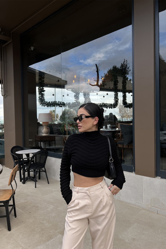 Siyah Triko Kazak ATE3357 - 5