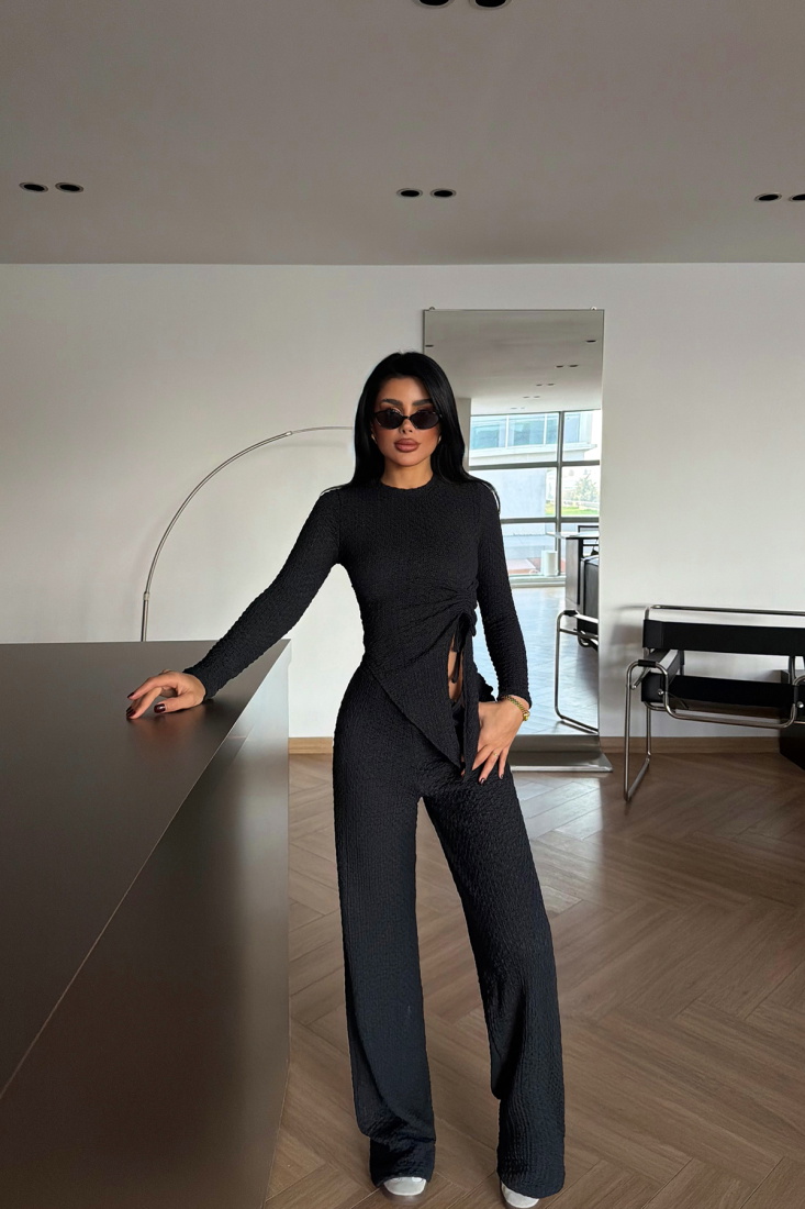 Siyah Sequin Takım ATE-3835 - EYYO