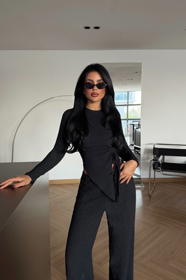 Siyah Sequin Takım ATE-3835 - 3