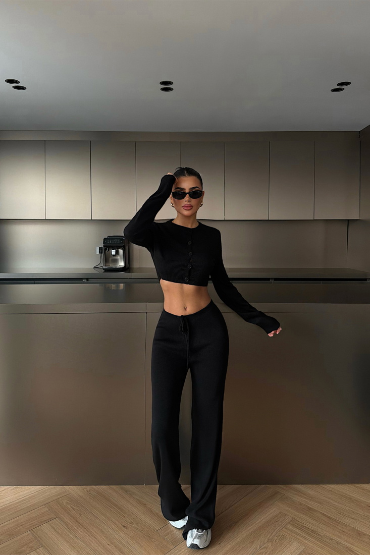 Siyah Nagina Triko Takım ATE-4400 - EYYO