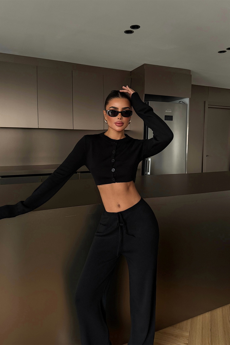 Siyah Nagina Triko Takım ATE-4400 - EYYO