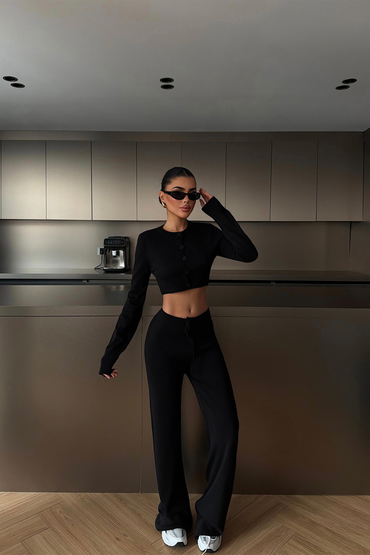 Siyah Nagina Triko Takım ATE-4400 - EYYO