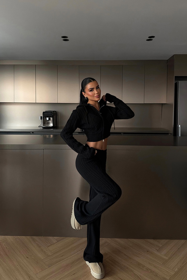 Siyah Ruvina Triko Takım ATE-4507 -