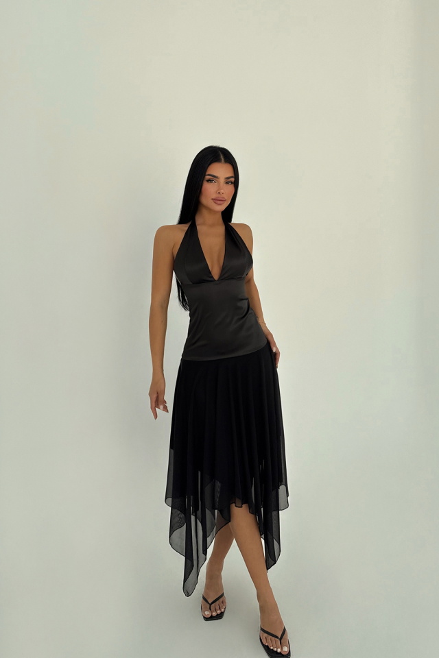 Siyah Sandra Elbise ATE-2522 - 1