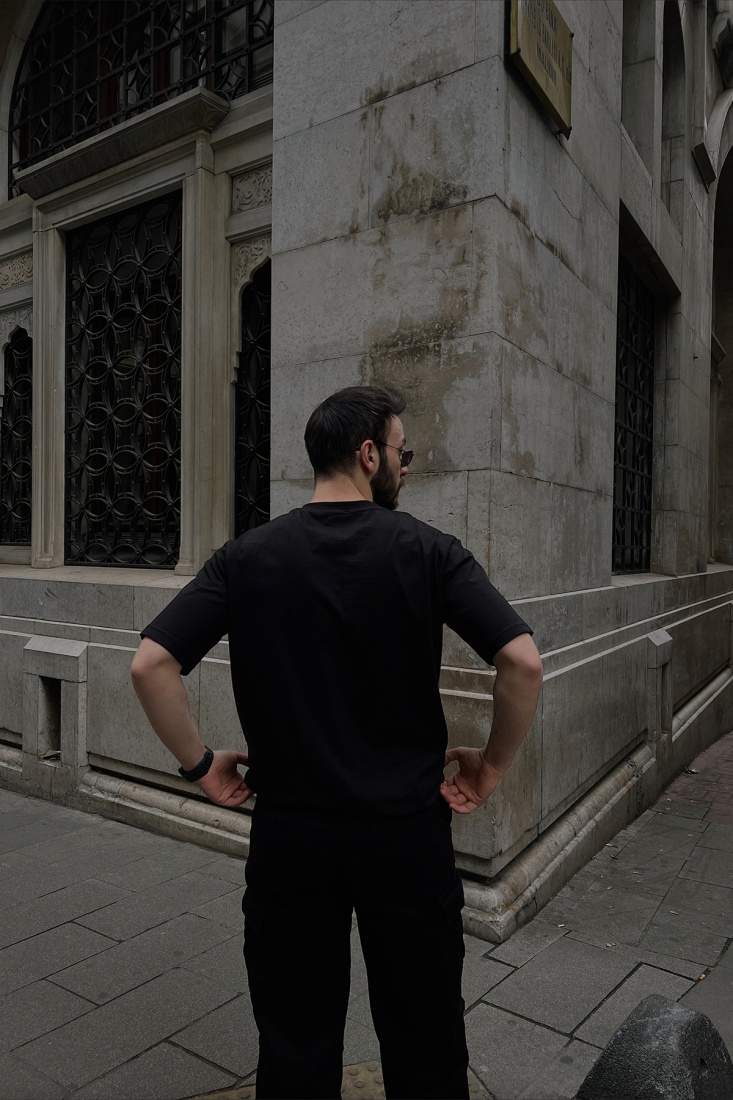 Siyah Unlımıted Adventure Yazılı Tişört ATE4287 - EYYO ATELIER