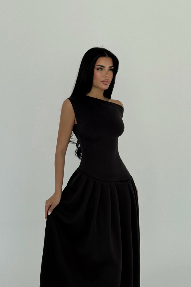 Siyah Layana Uzun Elbise ATE-2570 - 3
