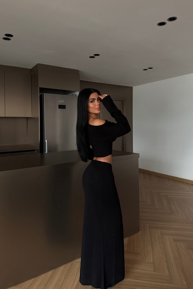 Siyah Slayha Triko Takım ATE-4066 - 4