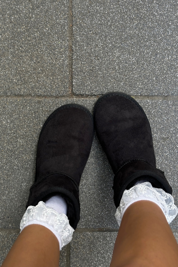 Siyah Uzun Ugg ATE-0192 - ZÜMRÜT