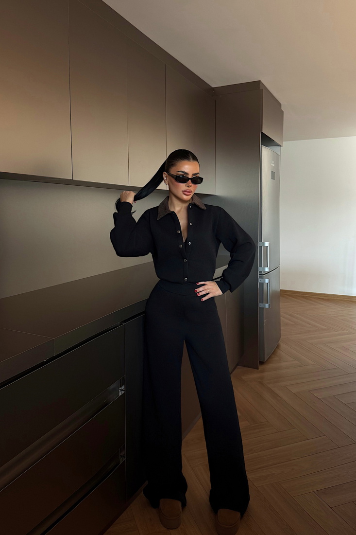 Siyah Boots Şordonlu Tulum ATE-4361 - EYYO