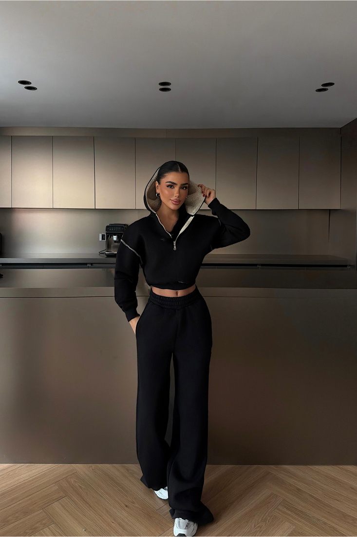 Siyah Mattie Eşofman Takımı ATE-4307 - EYYO