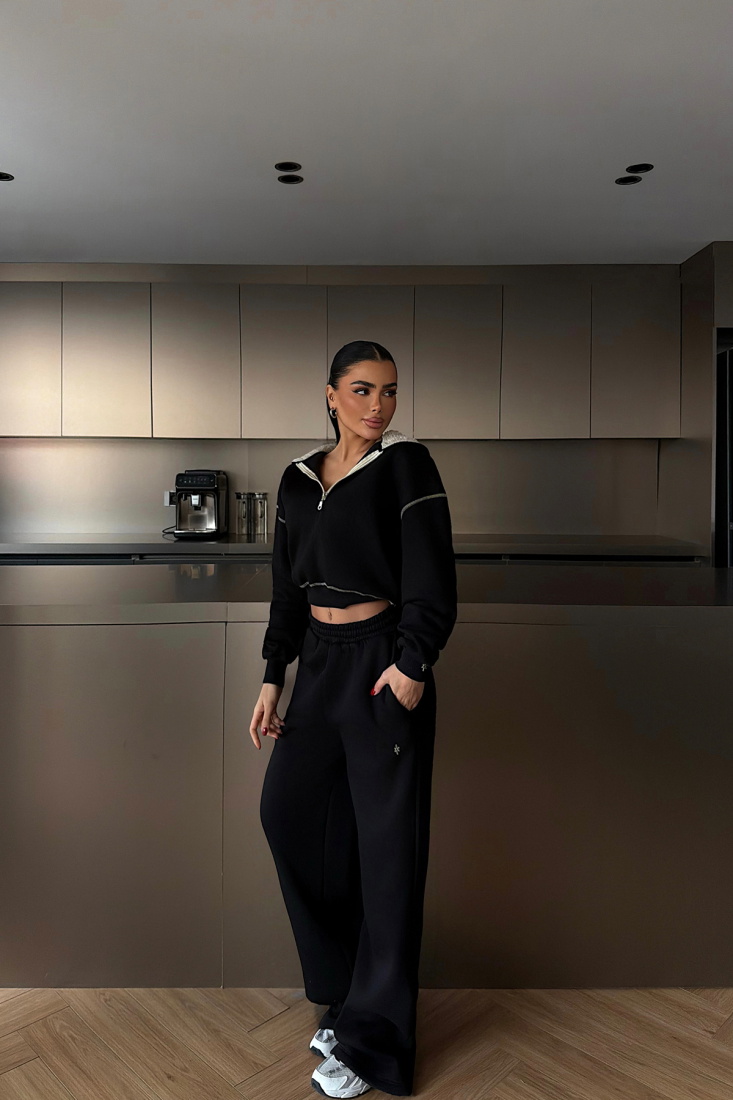 Siyah Mattie Eşofman Takımı ATE-4307 - EYYO